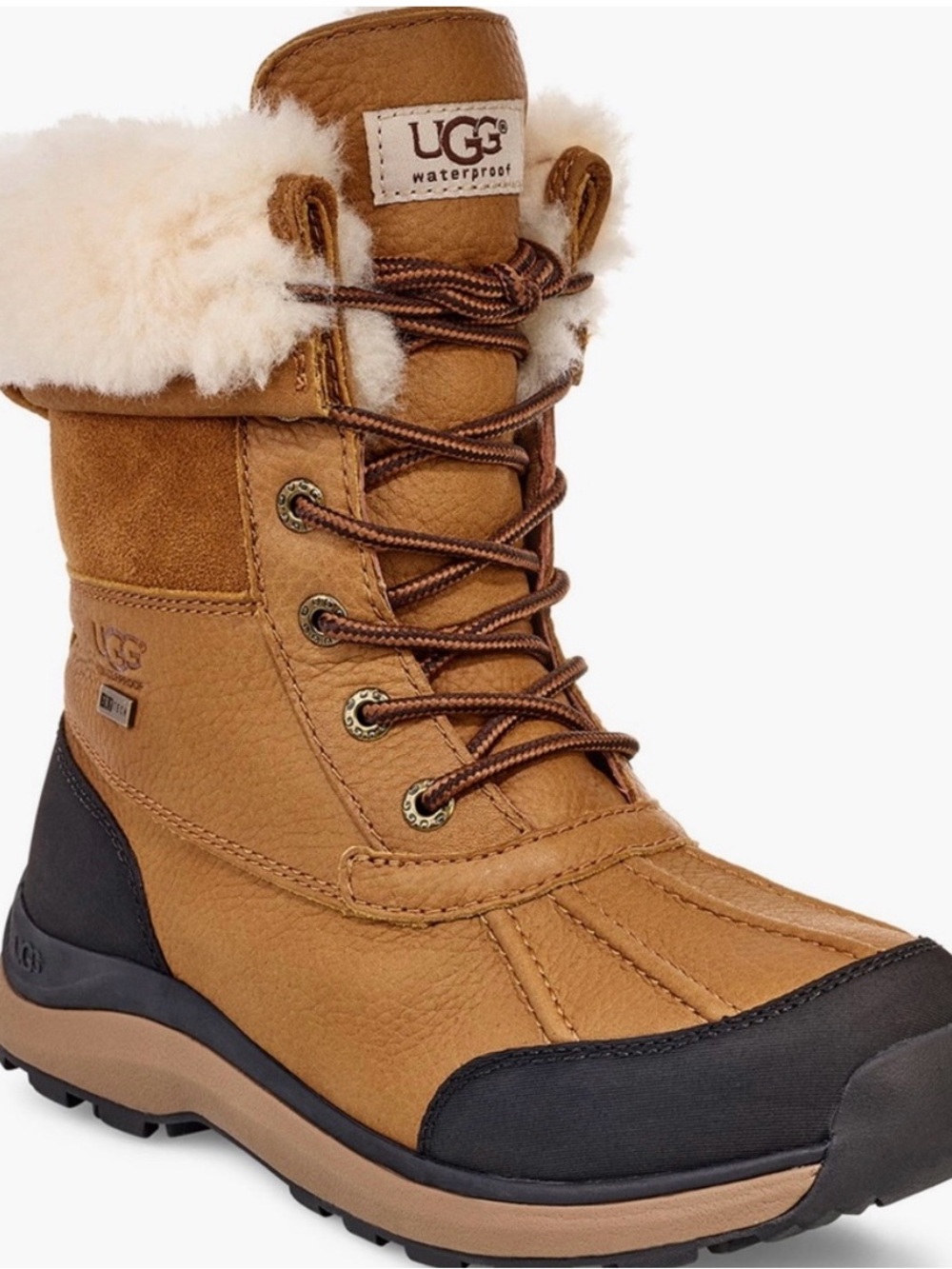 Ugg Adirondack III Waterproof Lace-Up Winter Boot with Shearling Collar
